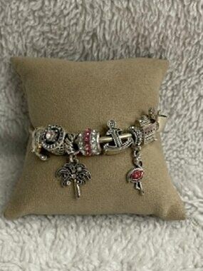 Silver Beach Vibes Charm Bracelet